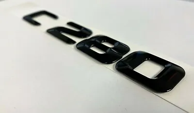 #1 C280 Black Fit Mercedes Rear Trunk Emblem Badge Nameplate Decal Letter Number • $12.99