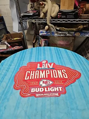 Bud Light Beer NFL Super Bowl LIV 54 Metal Tin Tacker Sign 2019 CHIEFS Champions • $150