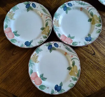 Set Of 3 Fruit Panorama By Mikasa Country Classics 11 1/8  Dinner Plates • $27