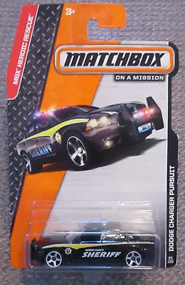 Matchbox 2014 Mbx Heroic Rescue Sheriff Dodge Charger Pursuit Black #84 • $15.69