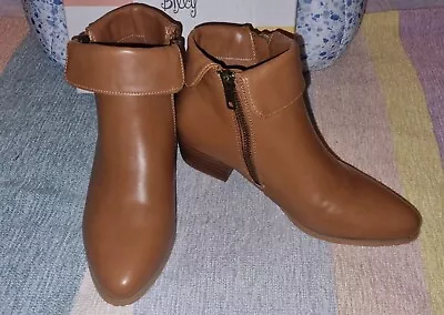 I Love Billy Tan Ankle Boots Tashele 36 New Vegan Brown 5.5 • $39