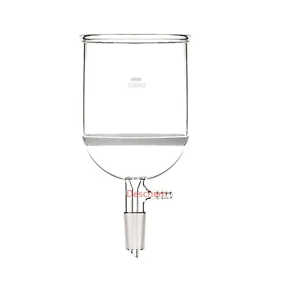 $37.99 • Buy 500ml 24/40 Glass Buchner Funnel Core Filter With Vacuum Adapter Lab Glassware