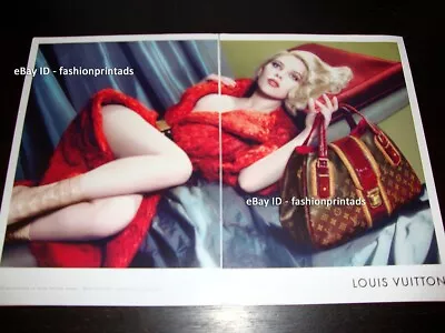 LOUIS VUITTON 4-Page Magazine PRINT AD Fall 2007 SCARLETT JOHANSSON Legs Thighs • $20