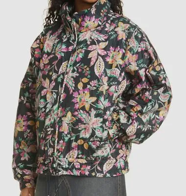 $670 Isabel Marant Etoile Women's Black Delores Floral Jacket Size 36 • $214.78