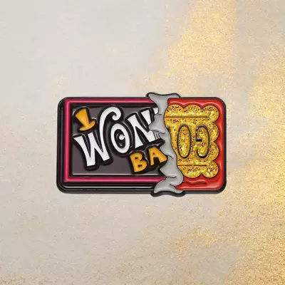 Willy Wonka Bar Golden Ticket HyperTagz Pin • $6