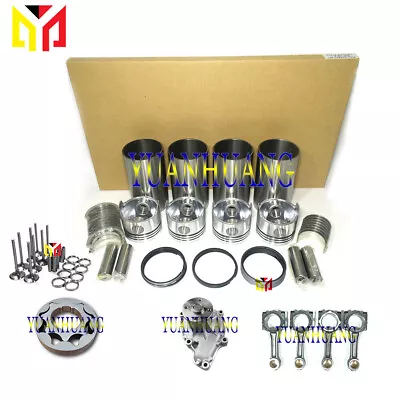 $890 • Buy V2607 Engine Rebuild Kit Valves Con Rod Water Oil Pump For KUBOTA Bobcat Loader