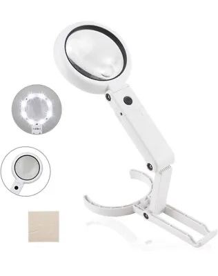 ENJOHOS Magnifying Glass With 8 LED Light 5X 11X Illuminated 2 In1 USB Fast • £20.99