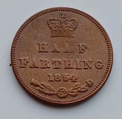 1854 Half Farthing - Queen Victoria  100% Copper Original Size  • £4.75