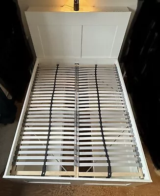 IKEA Brimnes King Size Bed Frame With X4 Storage Drawers And Lönset Slatted Base • £99