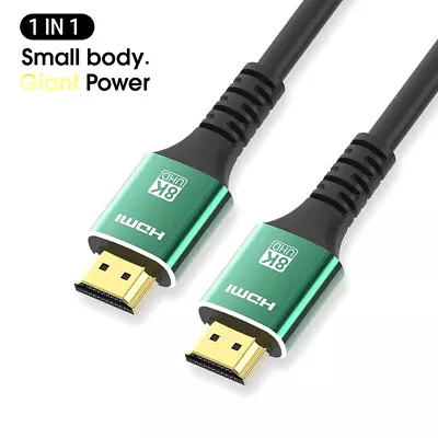 8K Ultra HD HDMI To HDMI Cable Cord For PS5 PS4 XBox Console Snowkids 16ft-10-5 • $11.95