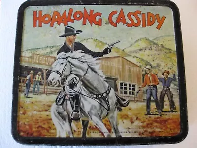 Vintage 1954 Hopalong Cassidy Lunch Box  No Handle Or Thermos • $75