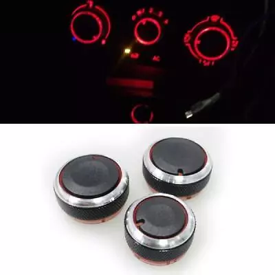 3x Black Smart Style Heater Knobs Buttons Switch For For VW Polo MK4/MK5 9N 9N3 • $26.50