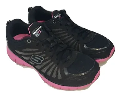 Skechers Womens 7.5 M Tone Ups Running Sneakers Lace Up Athletic Shoes 11775 • $31.96