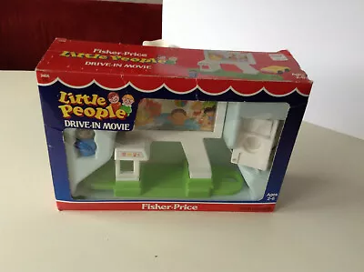 Vintage Fisher Price Little People RARE   DRIVE IN MOVIE  THEATHER    MIB • $129
