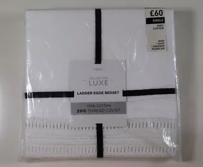 £44.99 • Buy Next Collection Luxe Ladder Edge Bedding Bedset Duvet Cover Set- Single / Double