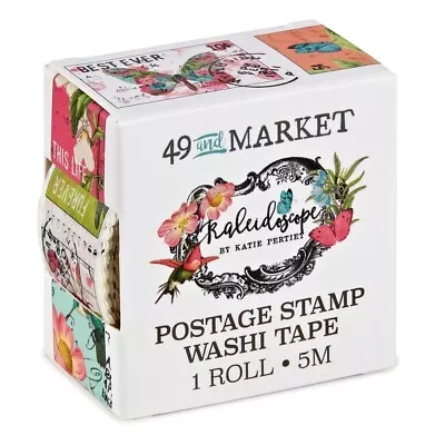New 49 And Market Washi Tape Roll - KALEIDOSCOPE POSTAGE • $10.95