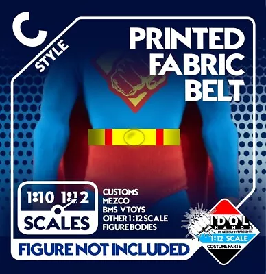 C STYLE Superman Belt 1:12 Mezco Custom Parts For VToys Zero BMS • $15
