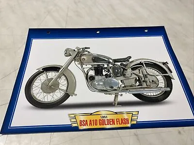 BSA 650 A10 Golden Flash 1951 Form Card Motorbike Passion Collection Atlas • $14.94