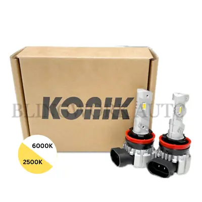 KONIK H8/H11/H16 WHITE & YELLOW Dual Colour LED FOG LIGHT CONVERSION KIT • $69.99