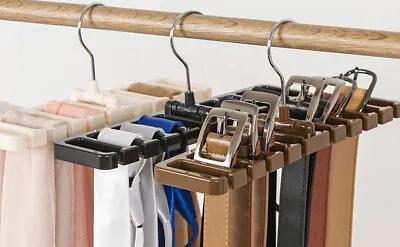 Tie Rack Hanger Belt Holder Hook Closet Organizer Storage Rotating • $8.21