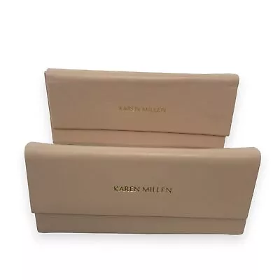 2x Karen Millen Glasses Case Semi Hard Trifold Eyeglasses Sunglasses Protective • £17.05