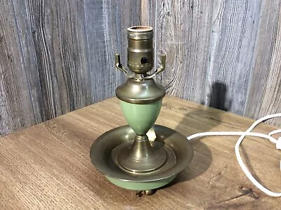 Vintage Lamp Mid Century Mid-Century Brass And Tin Table Lamp Beautiful! C8 • $14.99