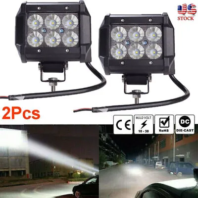 1 Pair 4  LED Work Light Bar 4WD Offroad SPOT Pods Fog ATV UTV SUV Driving Lamp • $11.99