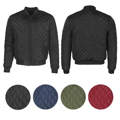 Maximos Men's Jason Zip Up Front Pocket Quilted Bomber Jacket • $47.88