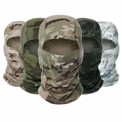 Camo Balaclava Hood Military Tactical Helmet Liner Gear Full Face Mask • $9.89