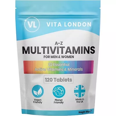 Multivitamins & Minerals - A-Z For Men & Women - 22 Multi-Vitamins - 120 Tablets • £7.99