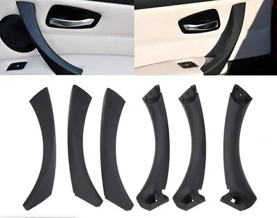 $36.99 • Buy 6 Pcs Inner Door Panel Handle Pull Interior Trim Cover For BMW E90 06-11 Black