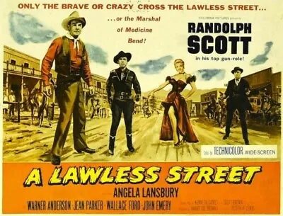 A Lawless Street Starring Randolph Scott Warner Anderson Jean Parker • £3.50