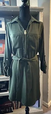 Michael Kors Belted Olive Green Dress Size Small • $39.99