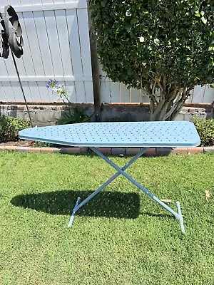 Vtg 1960s Baby Rustic Blue Metal Ironing Board Full Size Made In USA 54 X 15” • $225