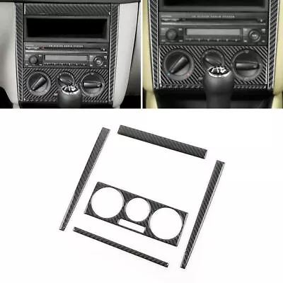 Carbon Fiber Car Air Conditioner Radio Panel Trim For VW Golf 4 Jetta Bora Mk4 • $18.59