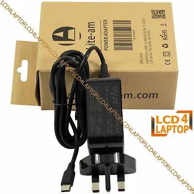 For ThinkPad X1 Carbon 20HQ 20HR USB-C 45W Power Supply AC Adapter Charger PSU • £14.98