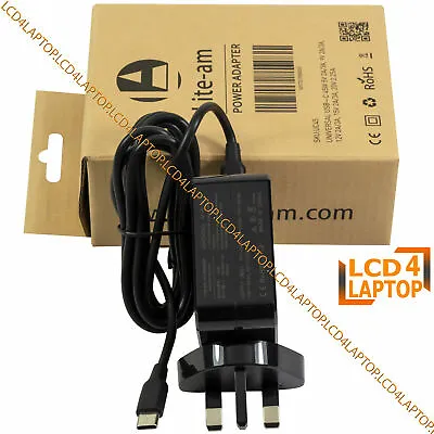 For ThinkPad X1 Carbon 20KG 20KH USB-C 45W Power Supply AC Adapter Charger PSU • £14.98