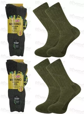 £5.95 • Buy Mens Thermal Socks 2.8 Tog Military Army 2 Pairs Warm Hiking Walking Work Boots