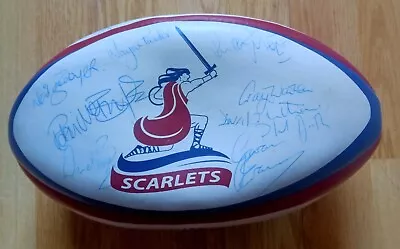 £39 • Buy Scarlets Signed Rugby Ball Llanelli Wales Cymru Genuine Hand Signed Boobyer Etc