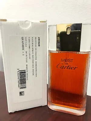 MUST DE CARTIER By CARTIER 3.3 FL Oz / 100 ML Eau De Toilette Spray Tester Box • $89.99