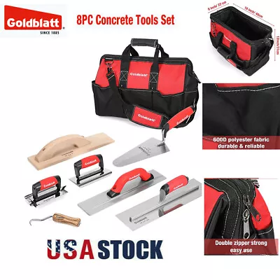 Goldblatt 8 PCS Masonry Hand Concrete And Cement Tools Set W/ 16 Inch Tool Bag • $61.99