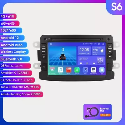 6+64GB CarPlay Car Radio Stereo Android 12 BT5.0 GPS Nav WIFI For Renault DSP AI • $216.62