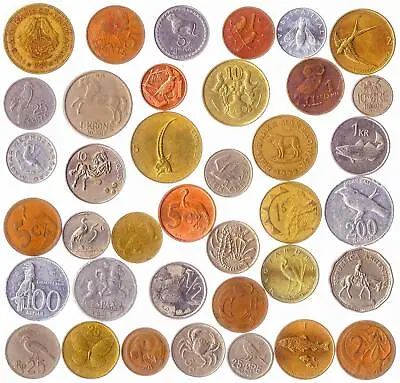 20 Different Coins With Animals Birds Beetles Fishes Crustaceans Insects • $14.67