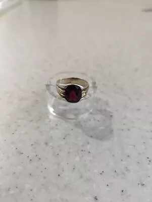 10k Yellow Gold Men's Ring Specialty Cut Lab-Created Ruby • $800
