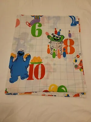 Vintage Sesame Street Full Size Flat Sheet Counting Muppets • £9.64