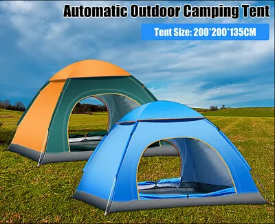 $17.99 • Buy 2-4 Person Camping Tent Rain Fly &Carrying Bag Lightweight Outdoor Pop Up Tents.