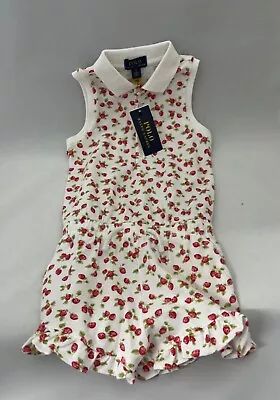 Polo Ralph Lauren Little Girl's & Girl's Strawberry Cross-Back Cotton Size 4 • $30