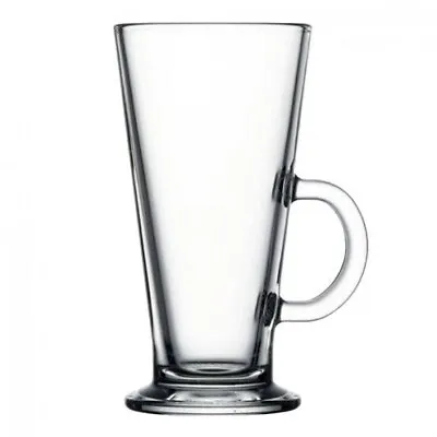 300ml Tall Latte Glass REDUCED Handle Tea Cappuccino Hot Chocolate Mocha Glasses • £95.95