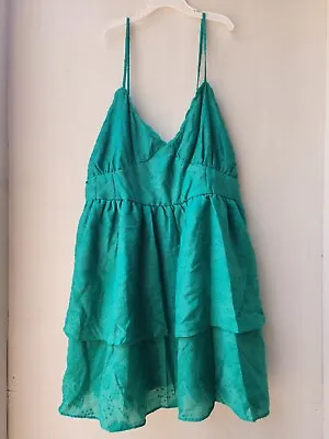 $10.99 • Buy Women's Sleeveless Tiered Fit & Flare Dress - Wild Fable - Green - Size XXL 