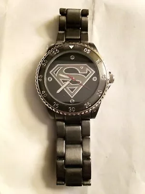 SUPERMAN - Gunmetal Watch - Metal Band - DC Comics - SUP 8005 • $24.50